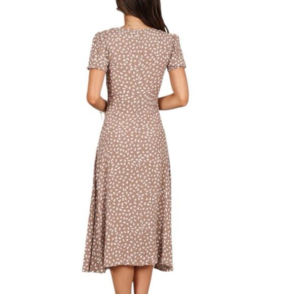 Petal & Pup Franklin Polka Dot Jewel Neckline Midi Boho Feminine Sundress Size 8 - Picture 6 of 16